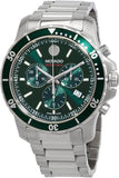 Movado Series 800 Chronograph Green Dial Silver Steel Strap Watch for Men - 2600179 Buy Now By Movado
