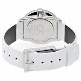 Calvin Klein Accent Silver Dial White Leather Strap Watch for Women - K2Y231K6 Buy Now By Calvin Klein