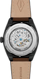 Fossil Everett Automatic Analog Black Dial Brown Leather Strap Watch for Men - ME3207 Buy Now By Fossil