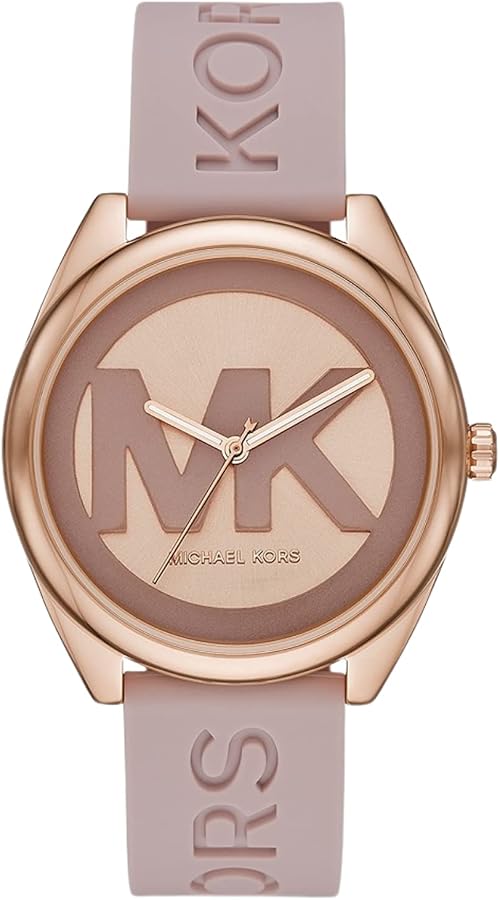 Michael Kors Janelle Three Hand Rose Gold Dial Pink Rubber Strap Watch For Women - MK7139 Buy Now By Michael Kors