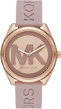 Michael Kors Janelle Three Hand Rose Gold Dial Pink Rubber Strap Watch For Women - MK7139 Buy Now By Michael Kors