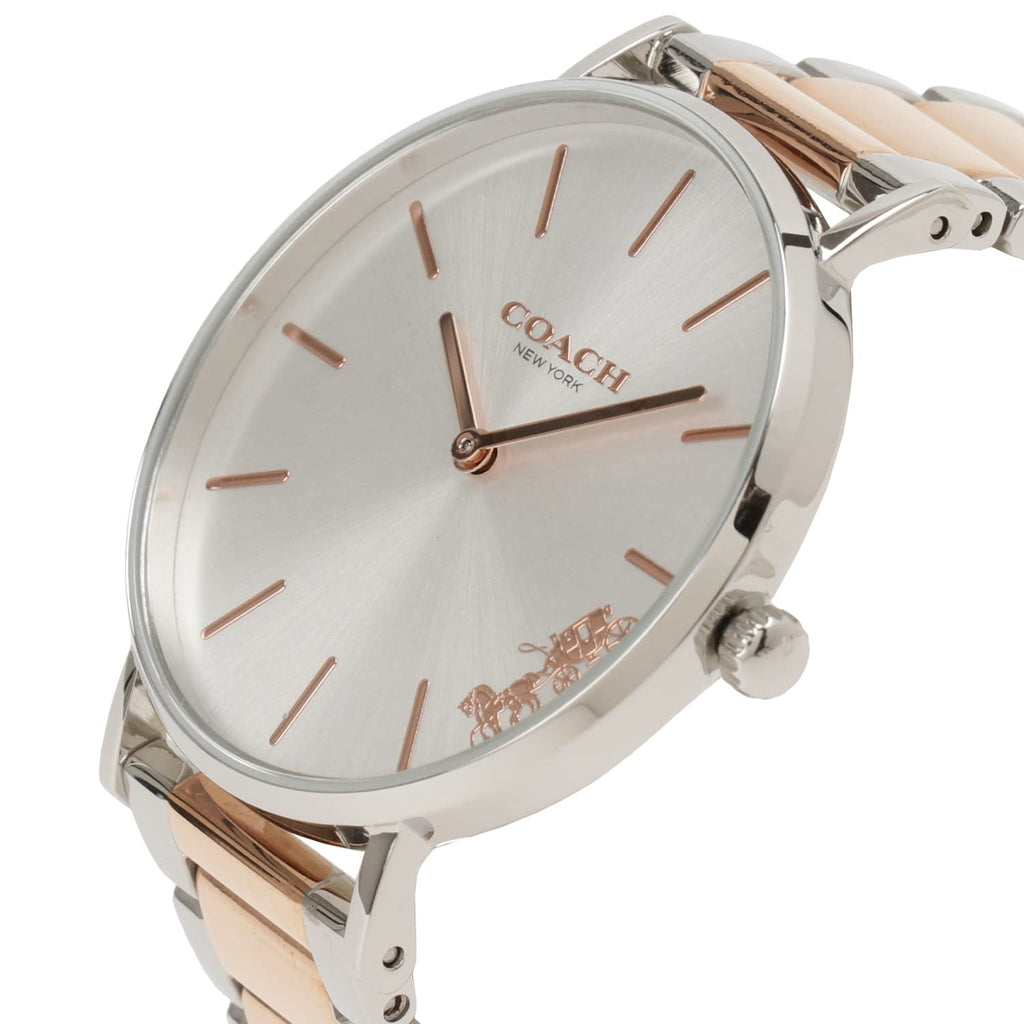 Coach Perry Silver Dial Two Tone Steel Strap Watch for Women - 14503346 Buy Now By Coach