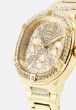 Guess Duchess Quartz Gold Dial Gold Steel Strap Watch For Women - GW0558L2 Buy Now By Guess