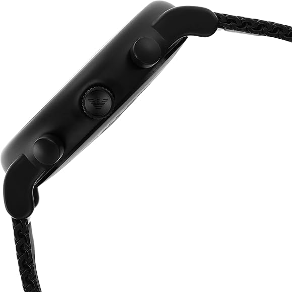 Emporio Armani Luigi Chronograph Green Dial Black Mesh Bracelet Watch For Men - AR11470 Buy Now By Emporio Armani