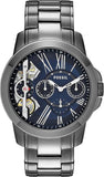 Fossil Grant Twist Multifunction Blue Dial Grey Steel Strap Watch for Men - ME1146 Buy Now By Fossil
