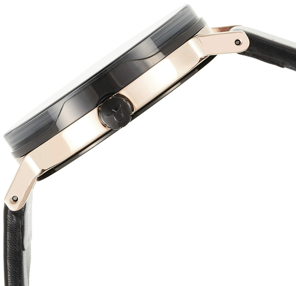 Calvin Klein Boost Black Dial Black Leather Strap Watch for Men - K7Y21TCZ Buy Now By Calvin Klein