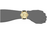 Diesel Mr Daddy Gold Dial Black Leather Strap Watch For Men - DZ7363 Buy Now By Diesel