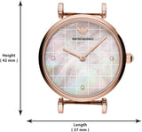 Emporio Armani Gianni T Bar Quartz Mother of Pearl Dial Rose Gold Steel Strap Watch For Women - AR11385 Buy Now By Emporio Armani