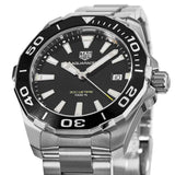 Tag Heuer Aquaracer Black Dial Silver Steel Strap Watch for Men - WAY111A.BA0928 Buy Now By Tag Heuer