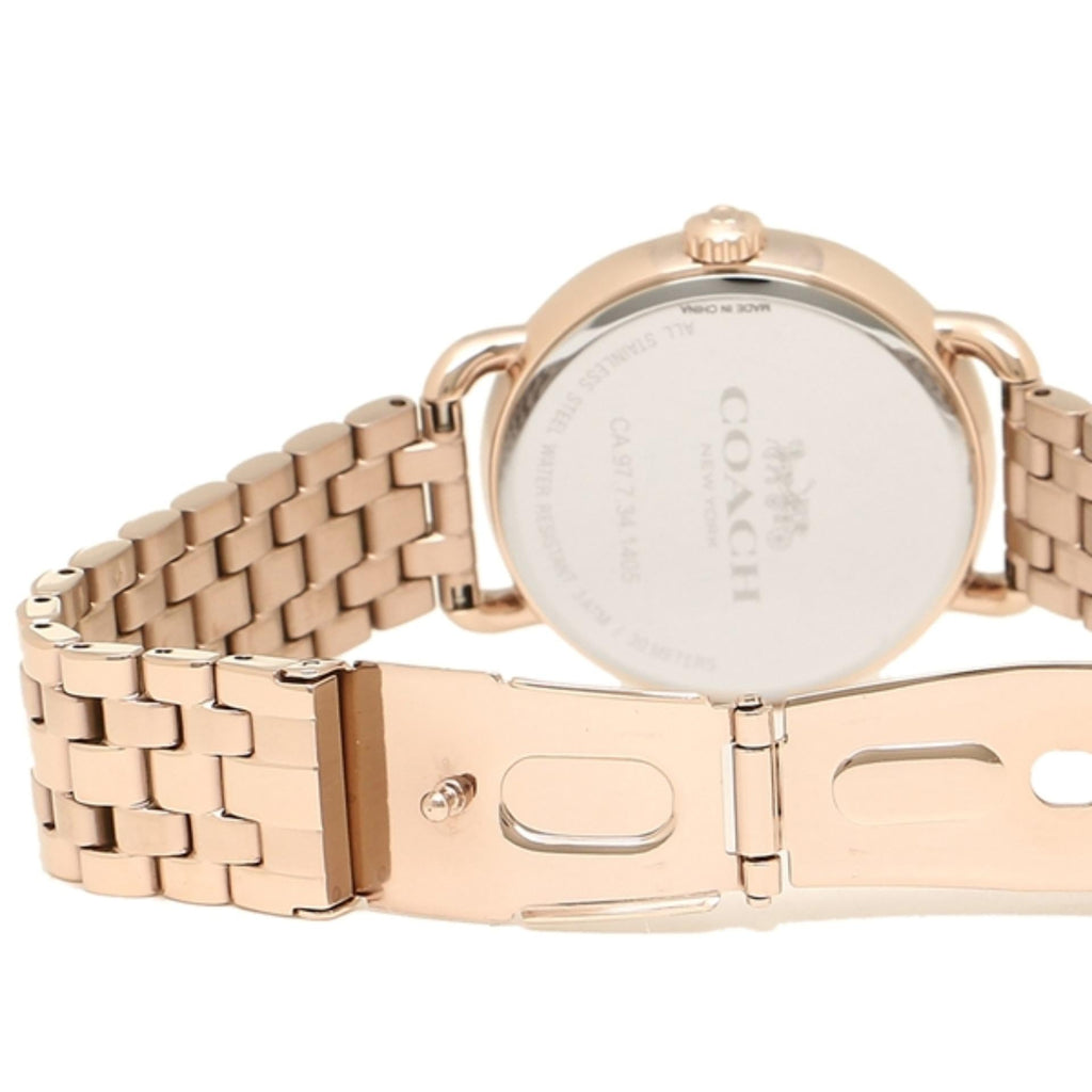 Coach Delancey White Dial Rose Gold Steel Strap Watch for Women - 14502811 Buy Now By Coach