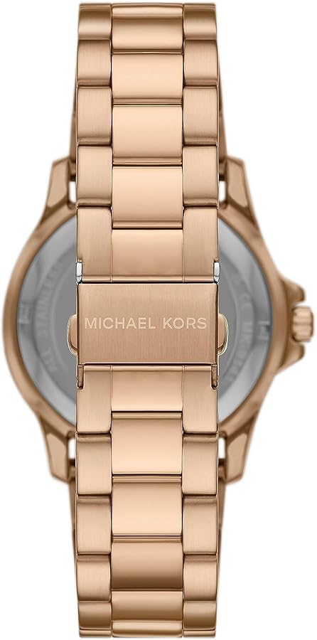 Michael Kors Everest Three Hand Quartz Black Dial Gold Steel Strap Watch For Men - MK9140 Buy Now By Michael Kors