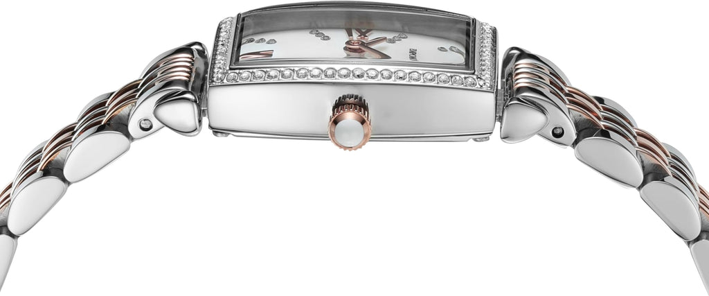 Emporio Armani Gianni T Bar White Mother Of Pearl Dial Two Tone Steel Strap Watch For Women - AR11519 Buy Now By Emporio Armani