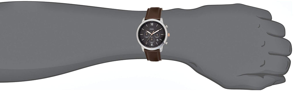 Fossil Neutra Chronograph Black Dial Brown Leather Strap Watch for Men - FS5408 Buy Now By Fossil