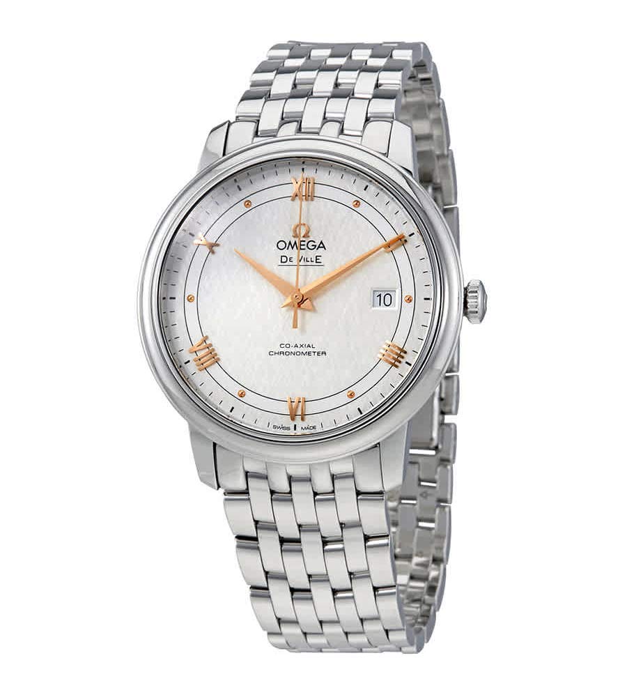 Omega De Ville Prestige Co Axial Silver Dial Silver Steel Strap Watch for Men - 424.10.40.20.02.004 Buy Now By Omega