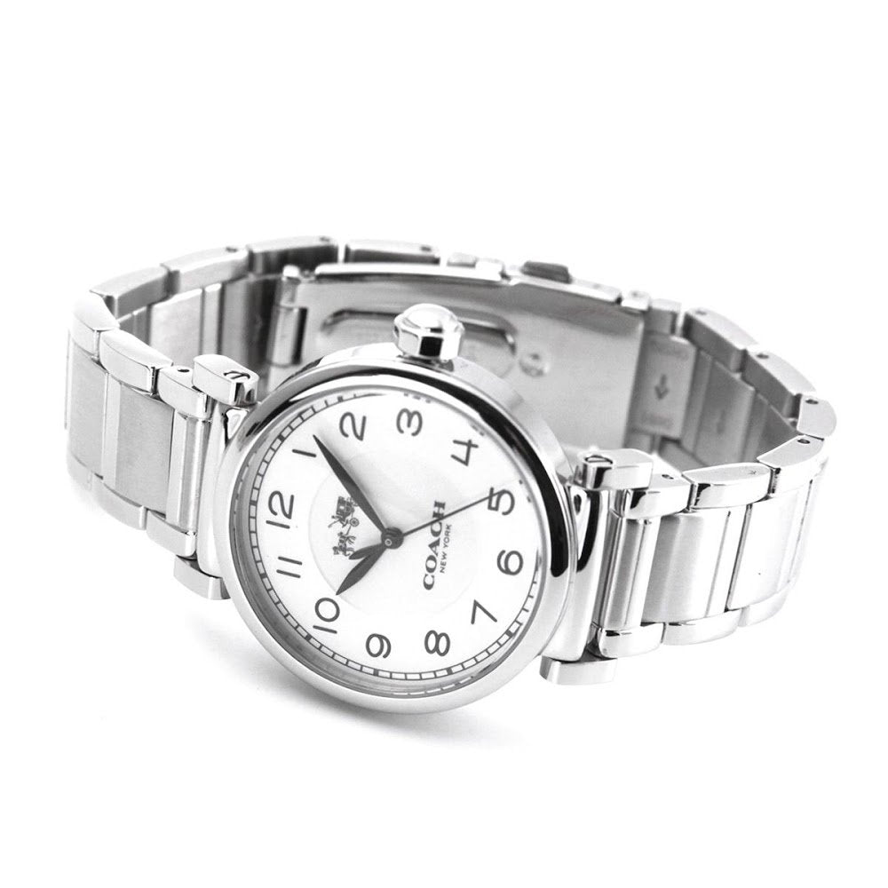 Coach Madison White Dial Silver Steel Strap Watch for Women - 14502394 Buy Now By Coach