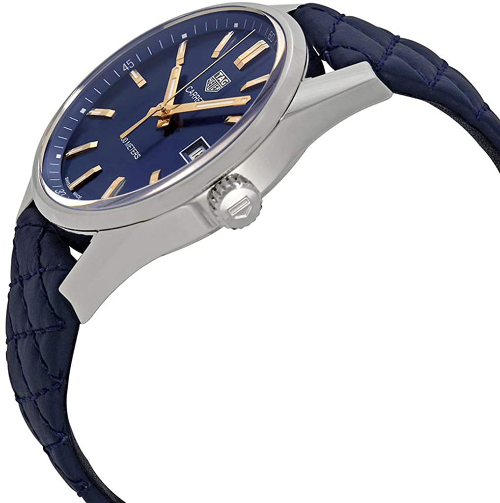 Tag Heuer Carrera Quartz Blue Dial Blue Calfskin Leather Strap Watch for Women - WAR1112.FC6391 Buy Now By Tag Heuer