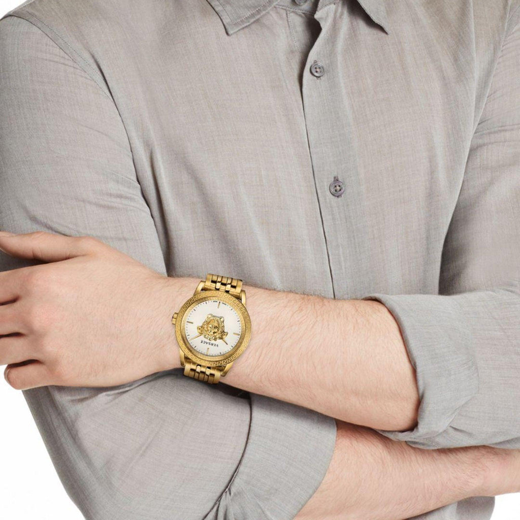 Versace Palazzo Empire White Dial Gold Steel Strap Watch for Men - VERD00318 Buy Now By Versace