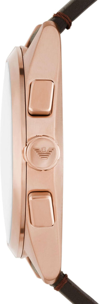 Emporio Armani Claudio Chronograph Blue Dial Brown Leather Strap Watch For Men - AR11554 Buy Now By Emporio Armani