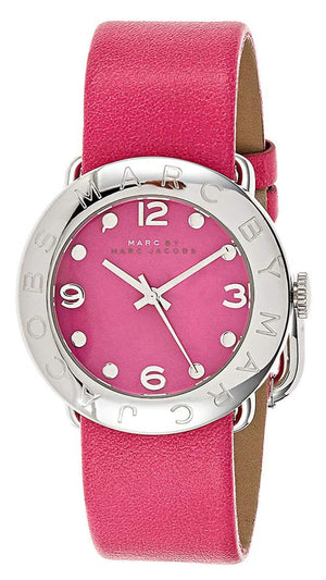 Marc Jacobs Amy Pop Pink Dial Pink Leather Strap Watch for Women - MBM1286 Buy Now By Marc Jacobs