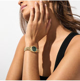 Michael Kors Lexington Pave Three-Hand Green Dial Gold Steel Strap Watch for Women - MK4842 Buy Now By Michael Kors