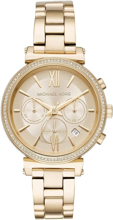 Michael Kors Sofie Chronograph Quartz Gold Dial Gold Steel Strap Watch For Women - MK6559 Buy Now By Michael Kors
