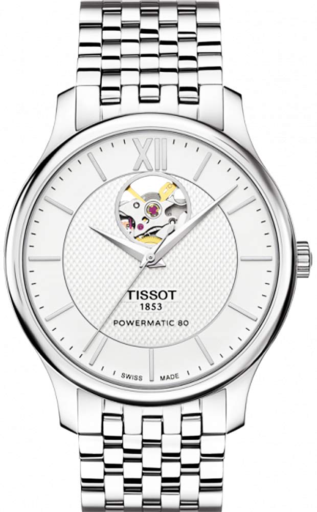 Tissot Tradition Powermatic 80 Open Heart Automatic Watch For Men - T063.907.11.038.00 Buy Now By Tissot
