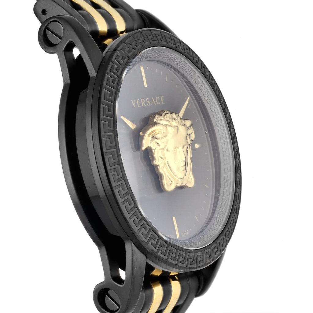 Versace Palazzo Empire Black Dial Two Tone Steel Strap Watch for Men - VERD01119 Buy Now By Versace