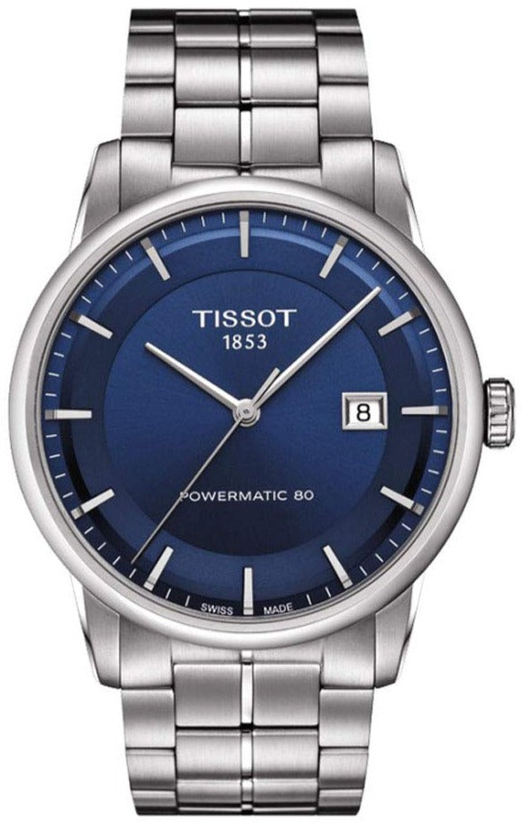 Tissot Luxury Powermatic 80 Blue Dial Silver Steel Strap Watch For Men - T086.407.11.041.00 Buy Now By Tissot