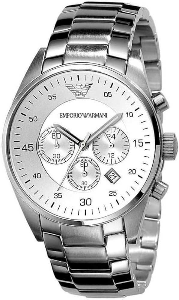 Emporio Armani Sportivo Chronograph Silver Dial Silver Steel Strap Watch For Men - AR5963 Buy Now By Emporio Armani