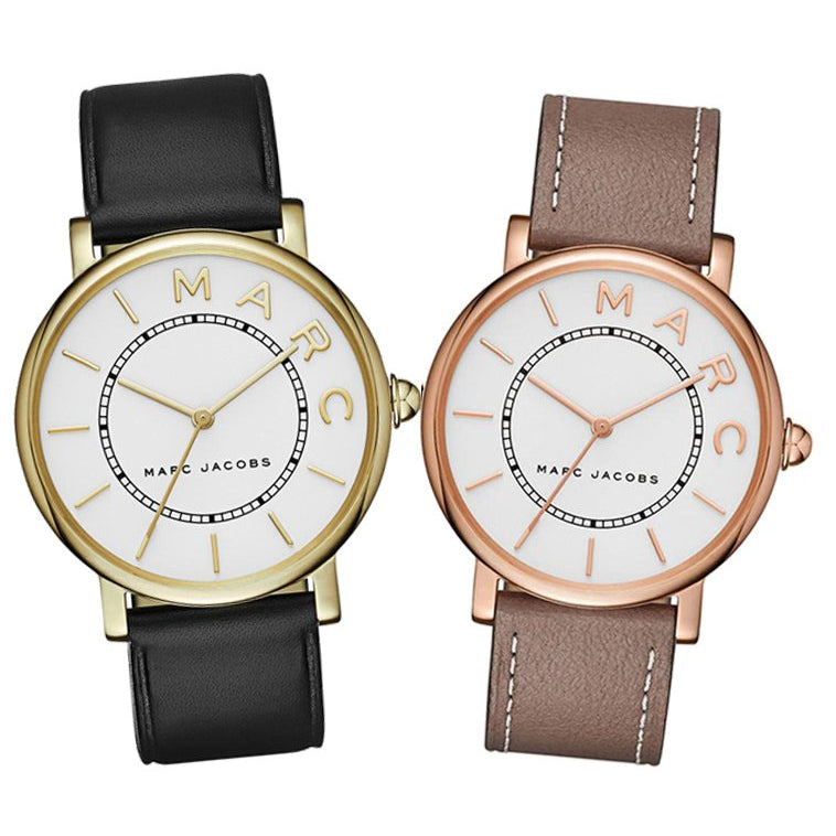 Marc Jacobs Roxy White Dial Black Leather Strap Watch for Women - MJ1532 Buy Now By Marc Jacobs