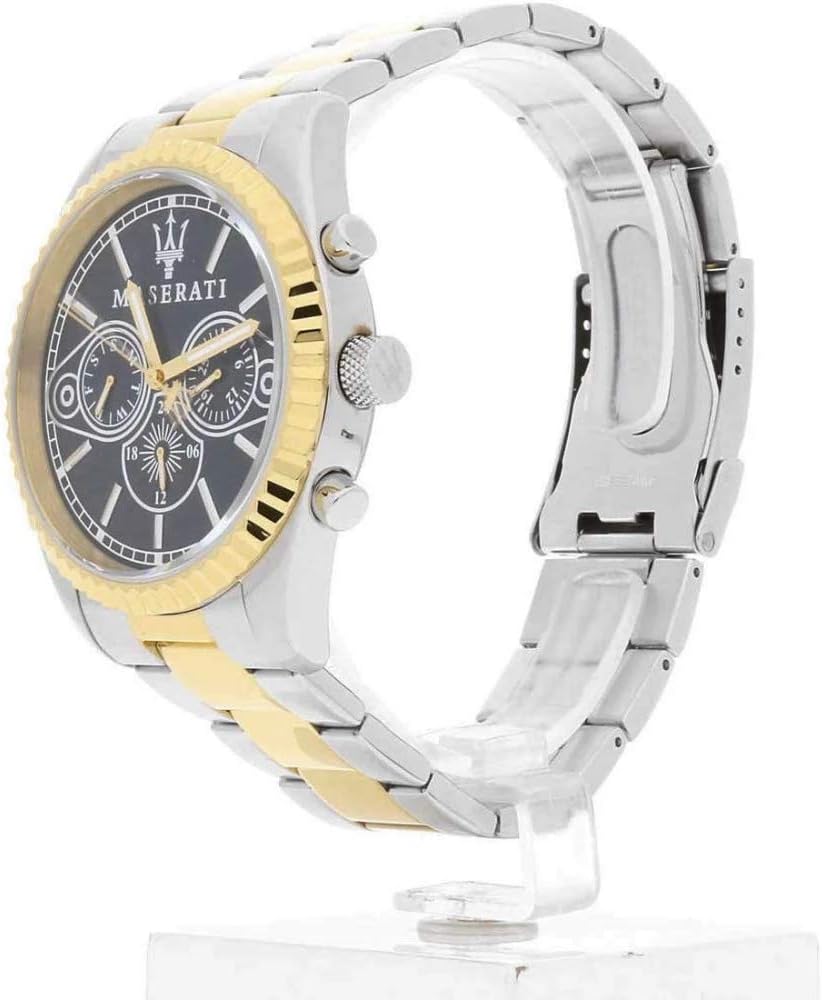 Maserati Competizione Chronograph Black Dial Two Tone Steel Strap Watch For Men - R8853100016 Buy Now By Maserati