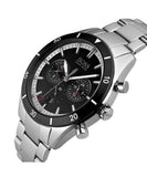 Hugo Boss Santiago Black Dial Silver Steel Strap Watch for Men - 1513862 Buy Now By Hugo Boss
