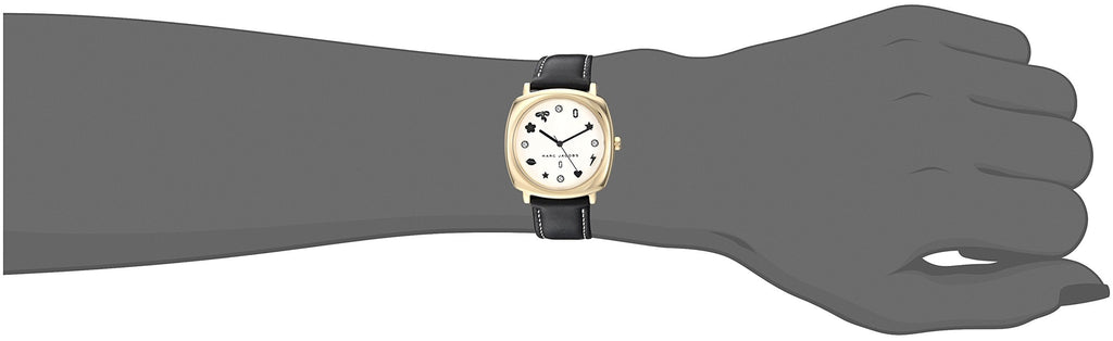 Marc Jacobs Mandy White Dial Black Leather Strap Watch for Women - MJ1564 Buy Now By Marc Jacobs