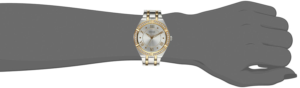 Guess Cosmo Diamonds Silver Dial Two Tone Steel Strap Watch for Women - GW0033L4 Buy Now By Guess
