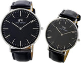 Daniel Wellington Classic Sheffield Black Dial Black Leather Strap Watch For Men - DW00100133 Buy Now By Daniel Wellington