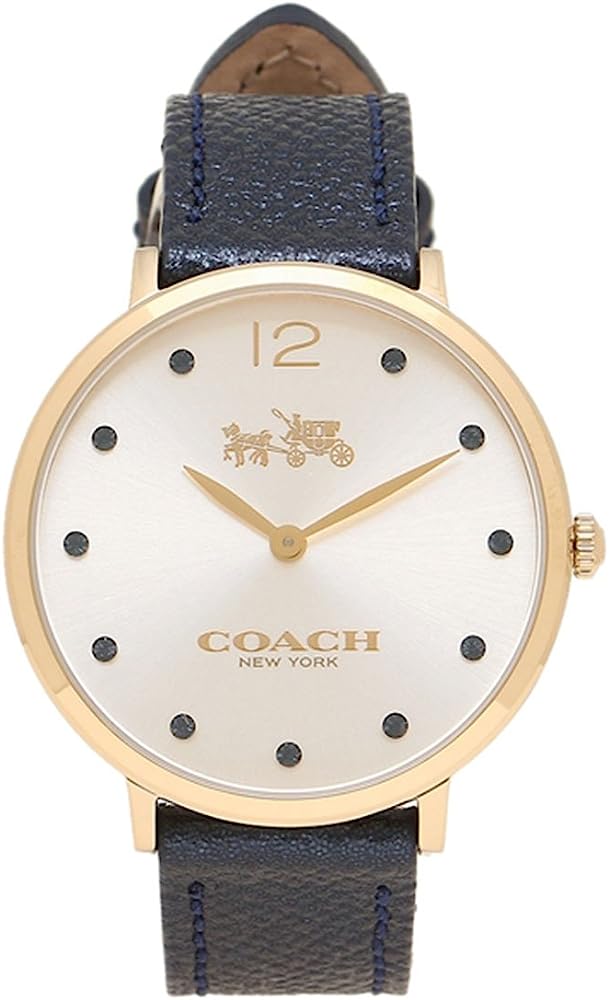 Coach Slim Easton Silver Dial Blue Leather Strap Watch for Women - 14502687 Buy Now By Coach