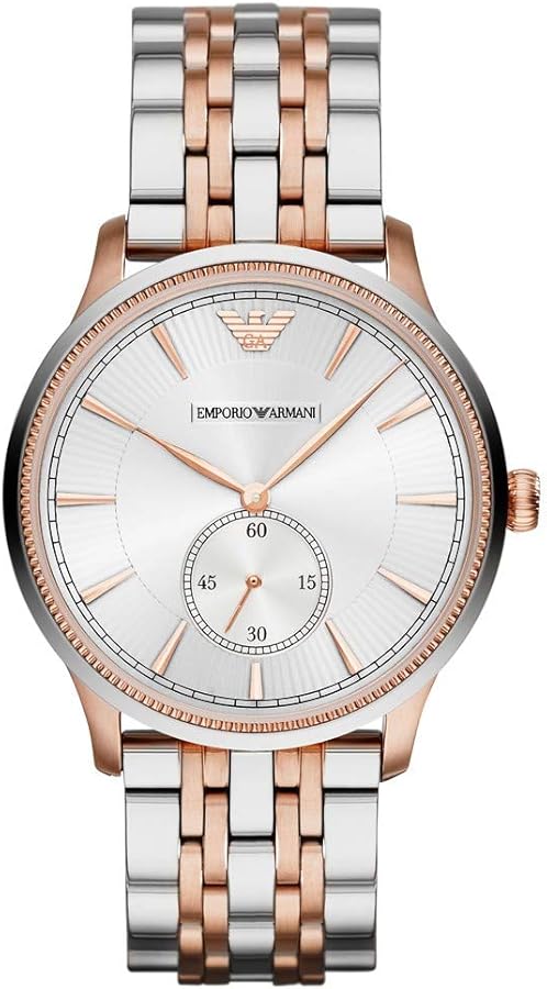 Emporio Armani Classic Silver Dial Two Tone Steel Strap Watch For Men - AR1839 Buy Now By Emporio Armani