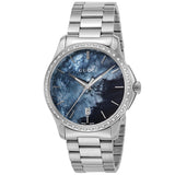 Gucci G Timeless Diamonds Mother of Pearl Blue Dial Silver Steel Strap Unisex Watch - YA126458 Buy Now By Gucci