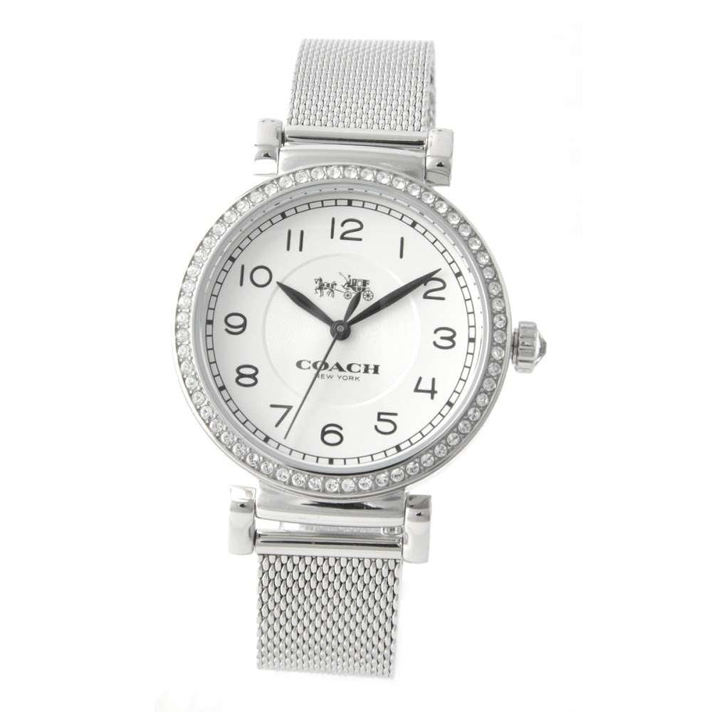 Coach Madison White Dial Silver Mesh Bracelet Watch for Women - 14502651 Buy Now By Coach