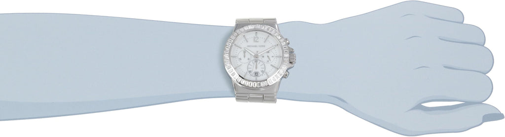 Michael Kors Dylan Glitz Chronograph White Dial Silver Steel Strap Watch For Women - MK5411 Buy Now By Michael Kors