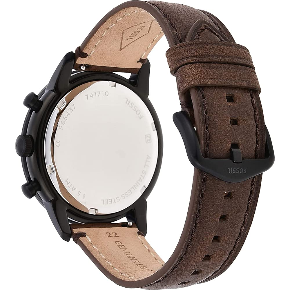 Fossil Grant Chronograph White Dial Brown Leather Strap Watch for Men - FS5344 Buy Now By Fossil