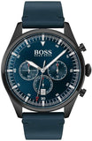 Hugo Boss Pioneer Quartz Blue Dial Blue Leather Strap Watch For Men - 1513711 Buy Now By Hugo Boss