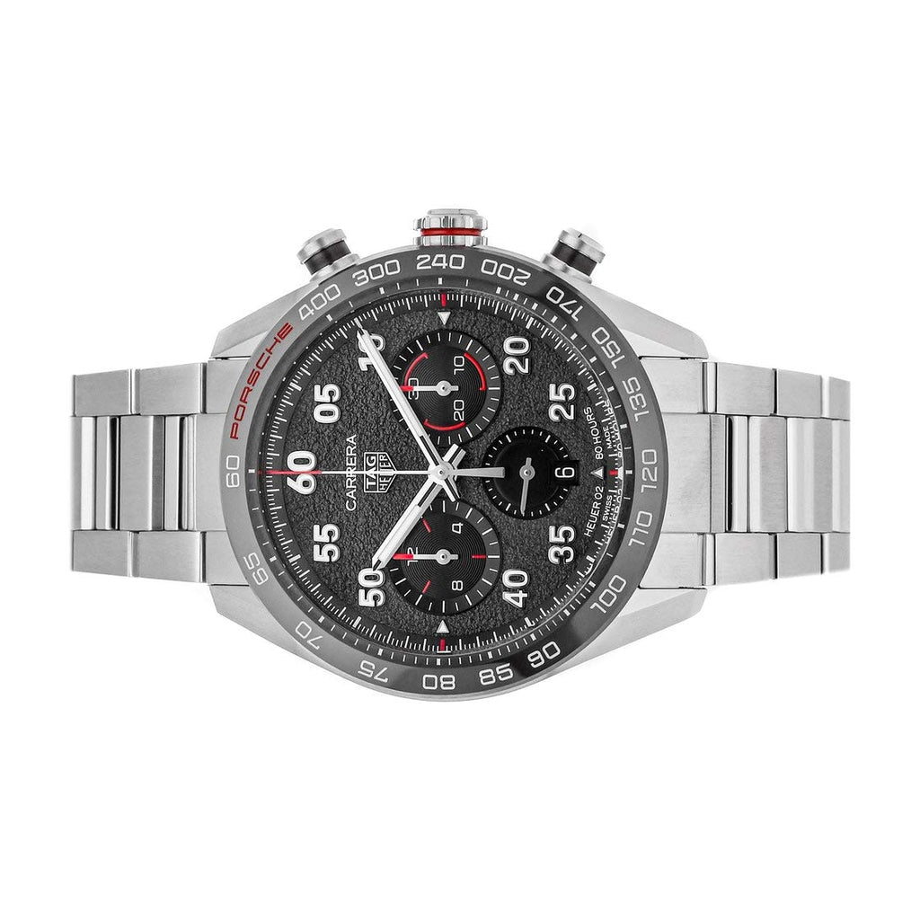 Tag Heuer Carrera Porsche Chronograph Grey Dial Silver Steel Strap Watch for Men - CBN2A1F.BA0643 Buy Now By Tag Heuer