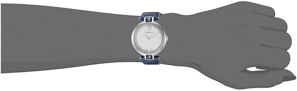 Versace Olympo Gleam White Dial Green Leather Strap Watch for Women - VAN020016 Buy Now By Versace