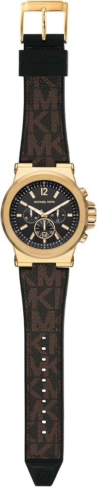 Michael Kors Dylan Chronograph Black Dial Brown Rubber Strap Watch For Men - MK8904 Buy Now By Michael Kors