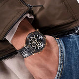 Guess Edge Chronograph Black Dial Black Leather Strap Watch For Men - GW0492G1 Buy Now By Guess