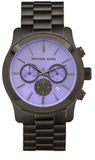 Michael Kors Runway Chronograph Purple Dial Black Steel Strap Watch For Women - MK5954 Buy Now By Michael Kors