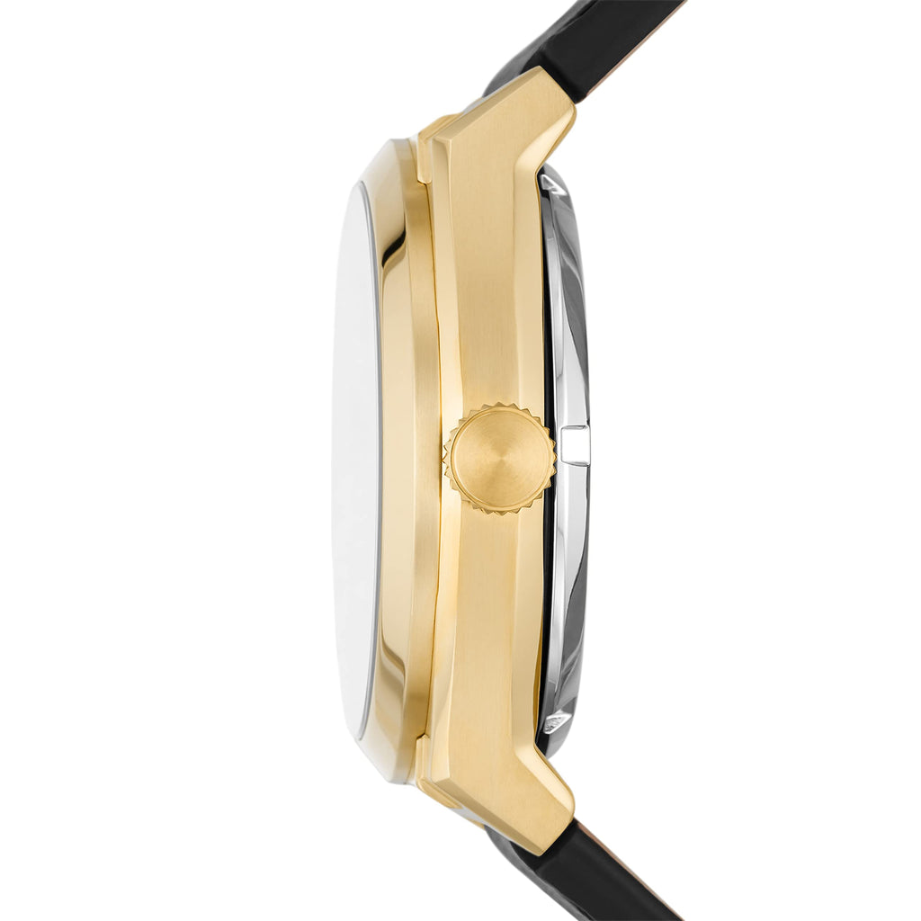 Fossil Everett Automatic Skeleton Black Dial Black Leather Strap Watch for Men - ME3208 Buy Now By Fossil