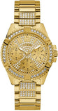 Guess Frontier Diamonds Gold Dial Gold Steel Strap Watch For Women - W1156L2 Buy Now By Guess
