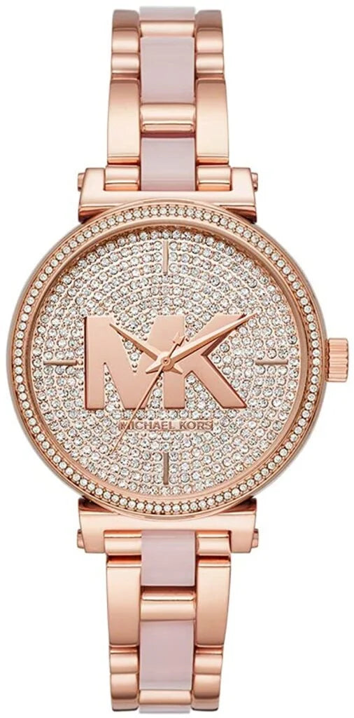 Michael Kors Sofie Quartz Crystals Crystals Rose Gold Dial Rose Gold Steel Strap Watch For Women - MK4336 Buy Now By Michael Kors